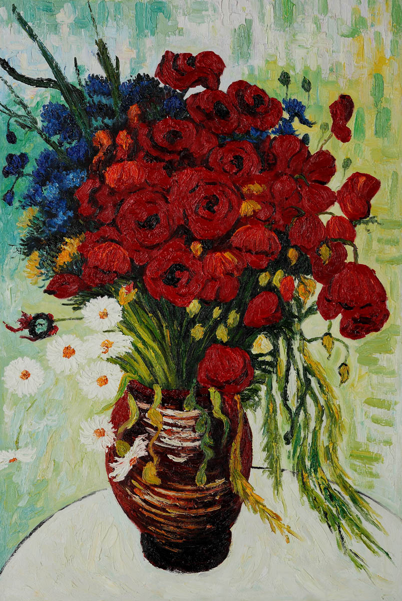 Vase with Daisies and Poppies by Vincent Van Gogh